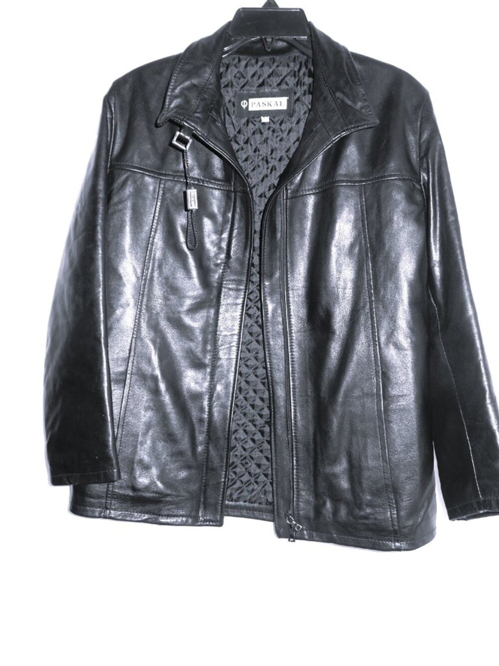 Paskal Black Italian Made leather Jacket in Size S